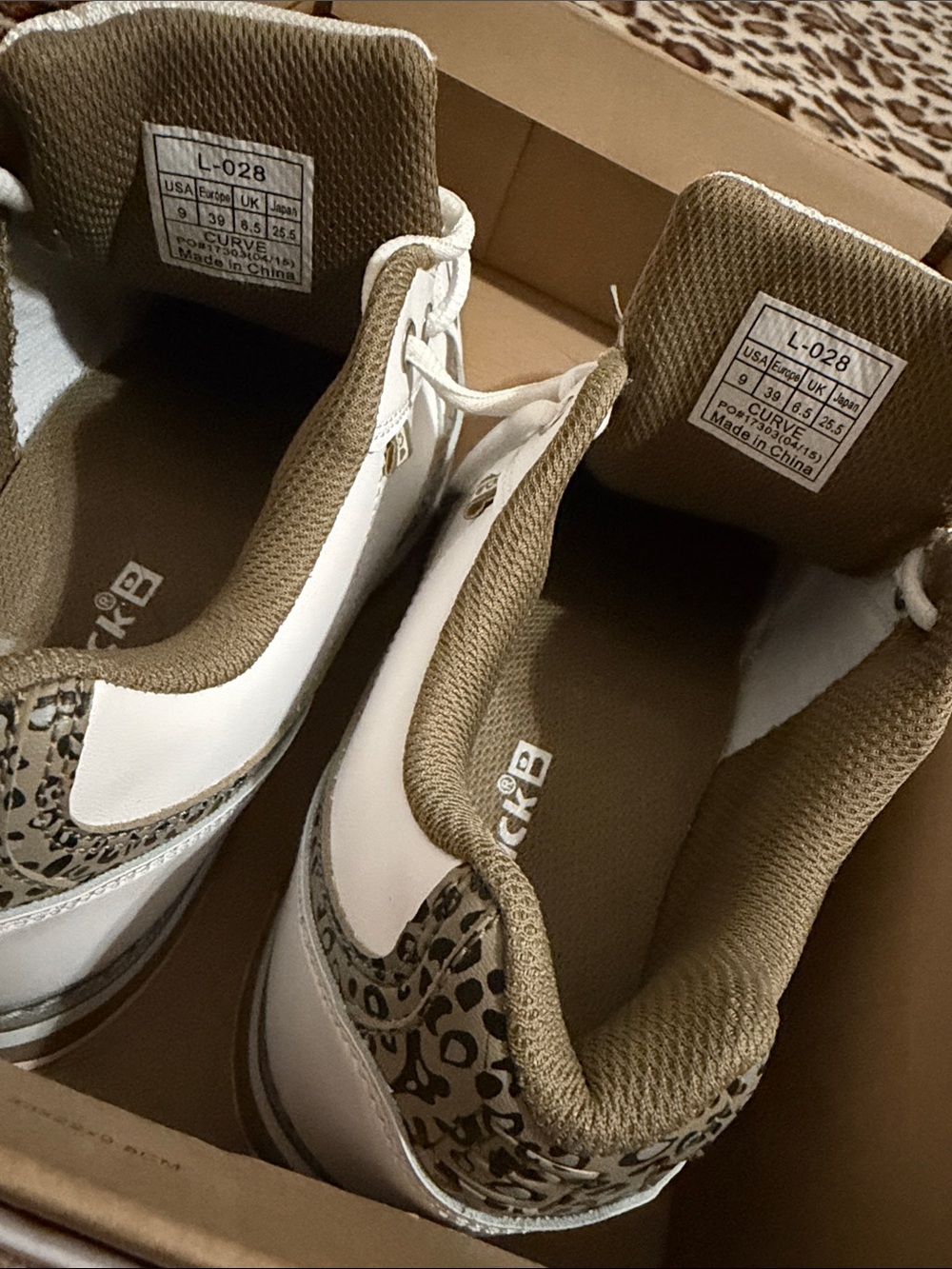 Athletic Bowling Shoes with Leopard Accents - Picture 4 of 4